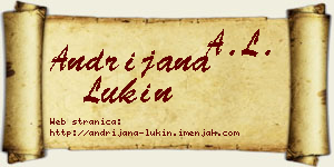 Andrijana Lukin vizit kartica